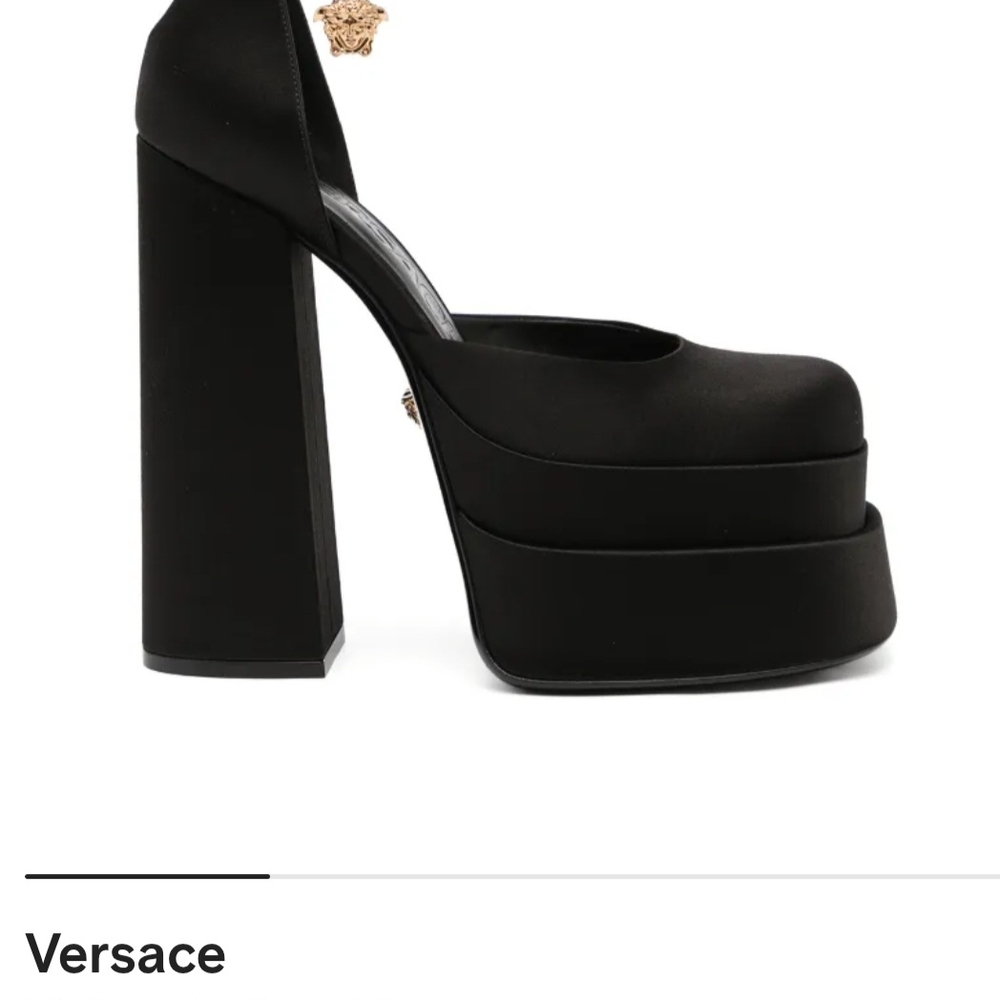 Versace Black Platform Heels